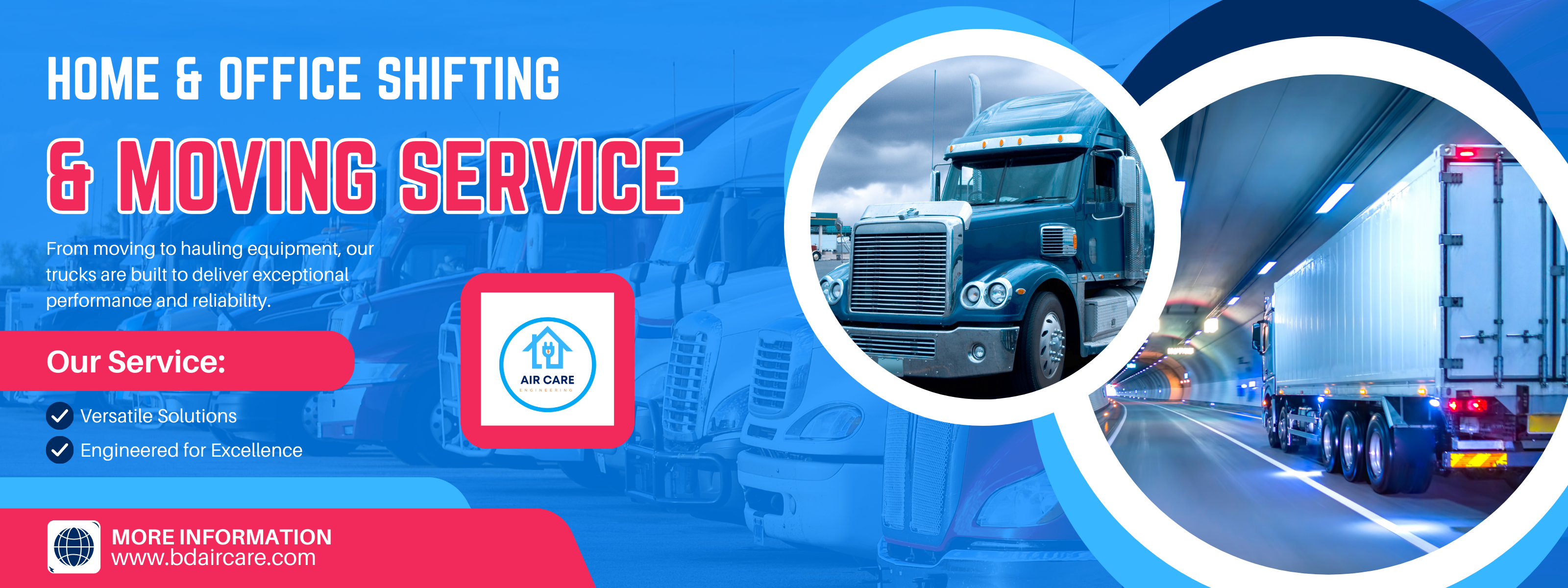 White and Blue Modern Truck Rental Facebook Cover